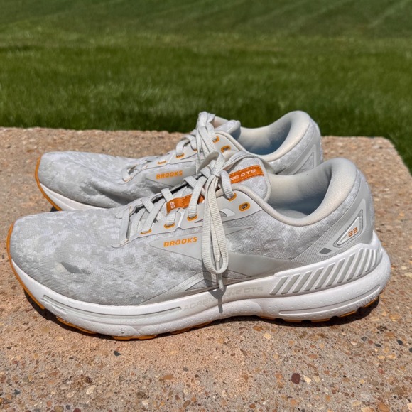 Brooks‎ Adrenaline GTS 23 Women's Running Shoes Gray Sunflower Size 13 Sneakers - Picture 1 of 8